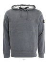 Wappen Patch Brushed Cotton Fleece Hoodie Dark Grey - STONE ISLAND - BALAAN 2