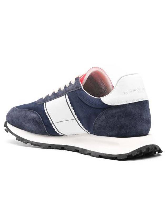 Paneled lace up running low top sneakers blue - PHILIPPE MODEL - BALAAN 4