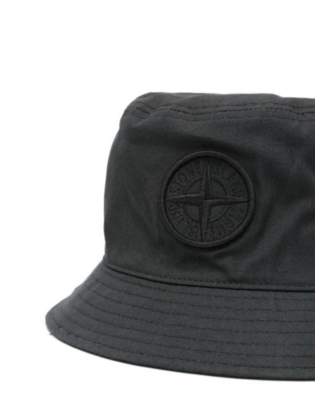 98161 Cotton Bucket Hat Black - STONE ISLAND - BALAAN 3