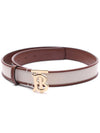 Women's TB Monogram Logo Leather Belt Beige - BURBERRY - BALAAN 4