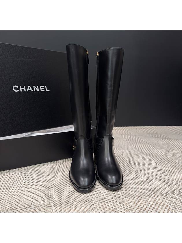 CC bag chain logo long boots black - CHANEL - BALAAN 3