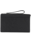 Embossed Logo Zipped Clutch Bag Black - SALVATORE FERRAGAMO - BALAAN 1