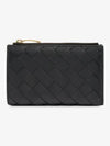 Intrecciato Folder Zipper Card Wallet Black - BOTTEGA VENETA - BALAAN 2