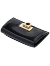 Women's Logo Closure Card Wallet Black - SALVATORE FERRAGAMO - BALAAN 5