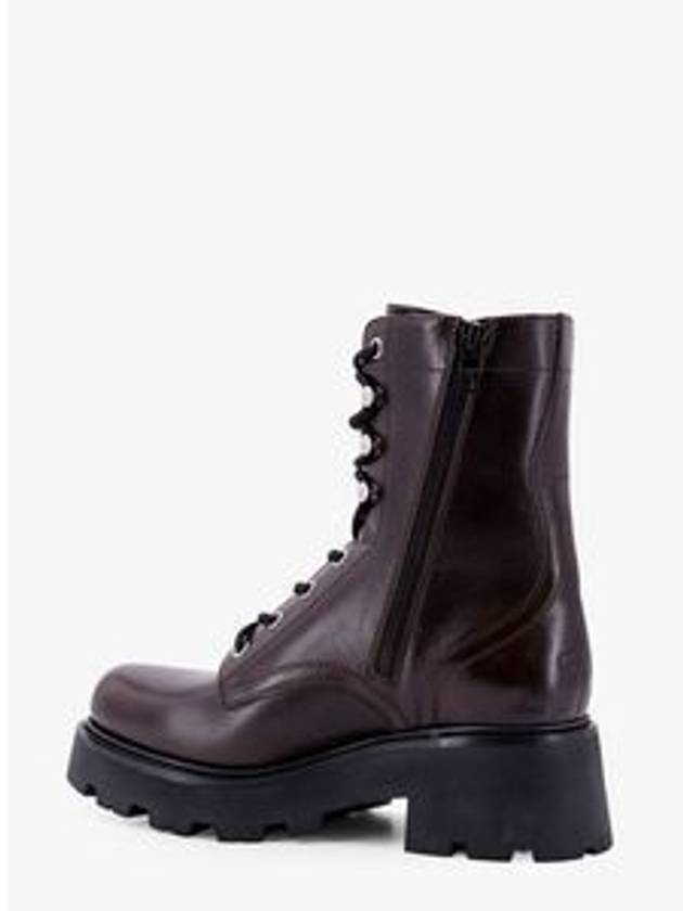 Triomphe Logo Leather Lace-Up Worker Boots Brown - CELINE - BALAAN 3