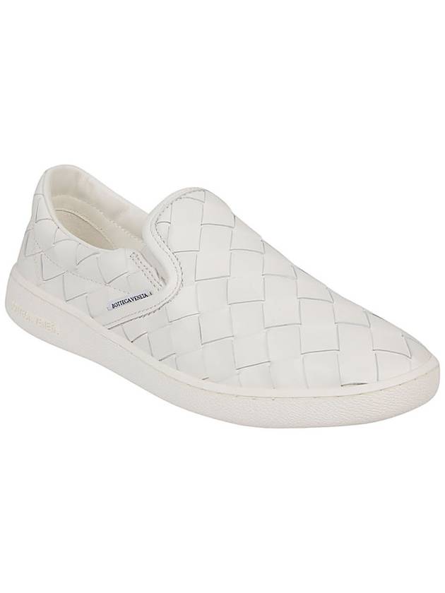 Sawyer Intrecciato Calfskin Slip-Ons White - BOTTEGA VENETA - BALAAN 3