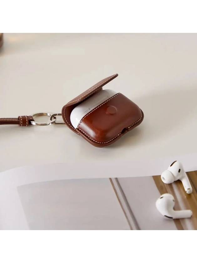 AirPods Pro Leather Case Max Noisette Nut Brown PXAWV M63476 - A.P.C. - BALAAN 4