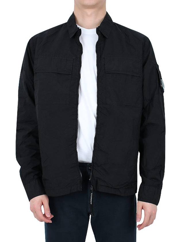 Taylon L Zip-up Long Sleeve Shirt Black - CP COMPANY - BALAAN 4