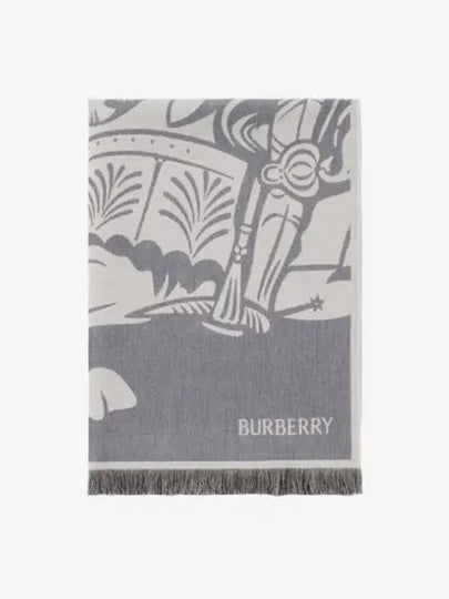 EKD Jacquard Woven Wool Cotton Scarf Calico - BURBERRY - BALAAN 2