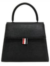 Trapeze Leather Tote Bag Black - THOM BROWNE - BALAAN 2