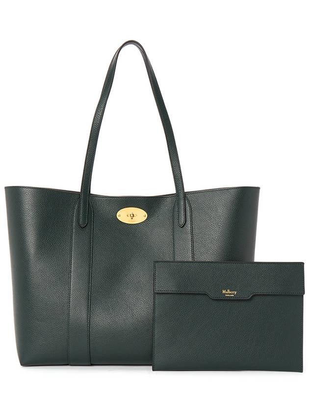 Small Classic Grain Bayswater Tote Bag Green - MULBERRY - BALAAN 3