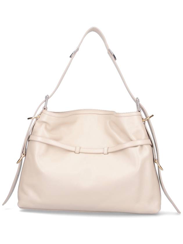 Voyou Medium Leather Shoulder Bag Beige - GIVENCHY - BALAAN 4