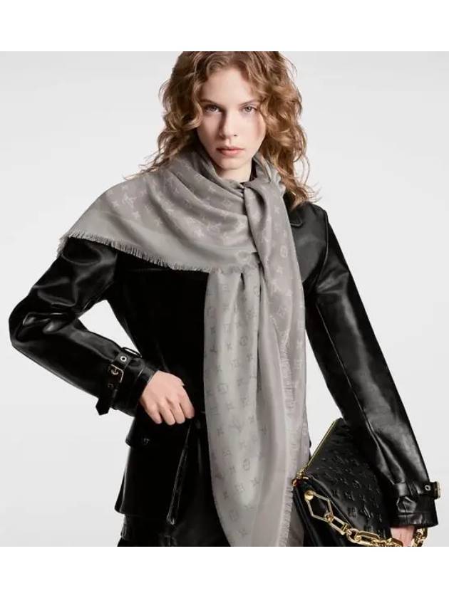 Duogram Scarf Light Grey - LOUIS VUITTON - BALAAN 2