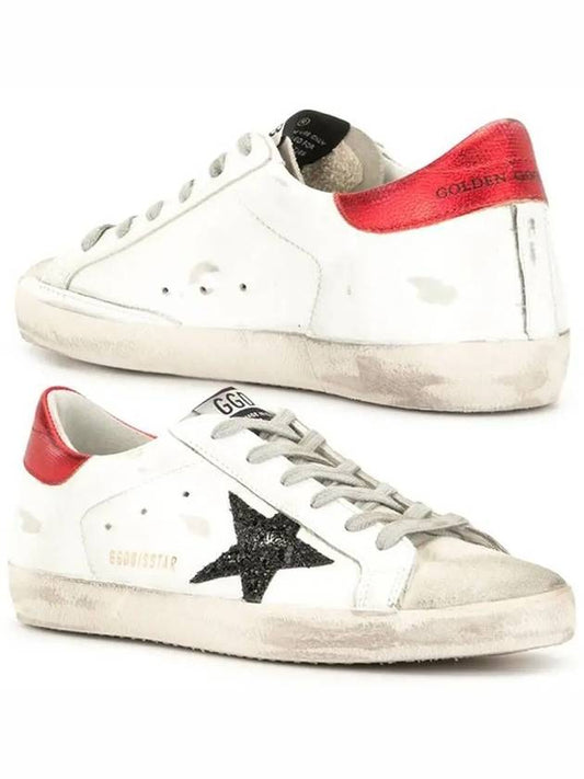 Women's Red Tab Black Star Low Top Sneakers White - GOLDEN GOOSE - BALAAN 2