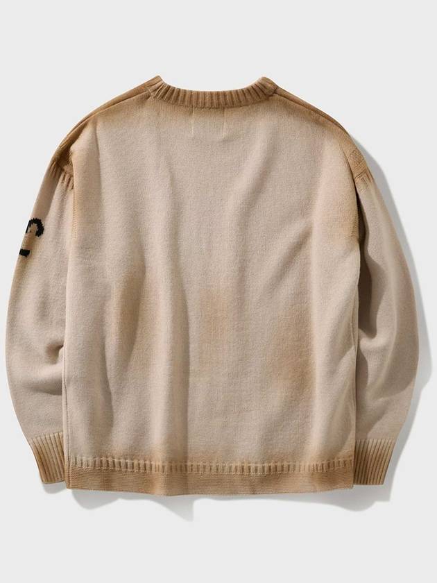 Vintage Washed Eprogo Round Pullover Beige - FFEFF STUDIO - BALAAN 5