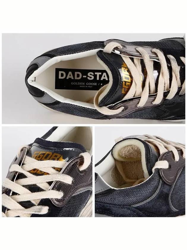 Running Leather Mesh Suede Low Top Sneakers Dark Blue - GOLDEN GOOSE - BALAAN 5