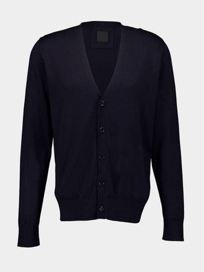 Cotton Silk Cardigan Night Blue - GIVENCHY - BALAAN 2