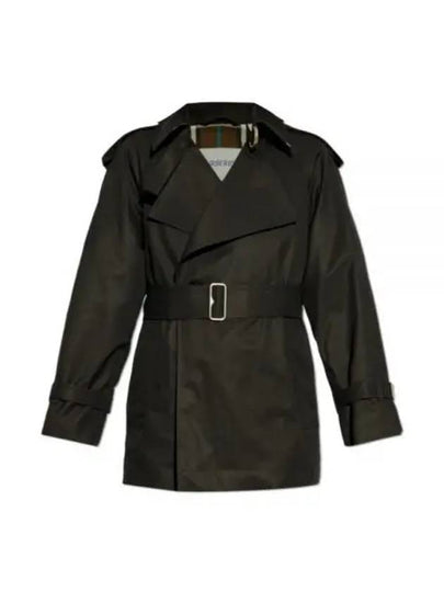 Gabardine Trench  Coat Black - BURBERRY - BALAAN 2