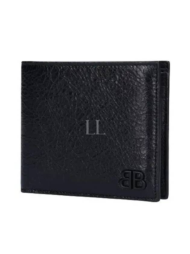 Monaco Square Folded Half Wallet Black - BALENCIAGA - BALAAN 2