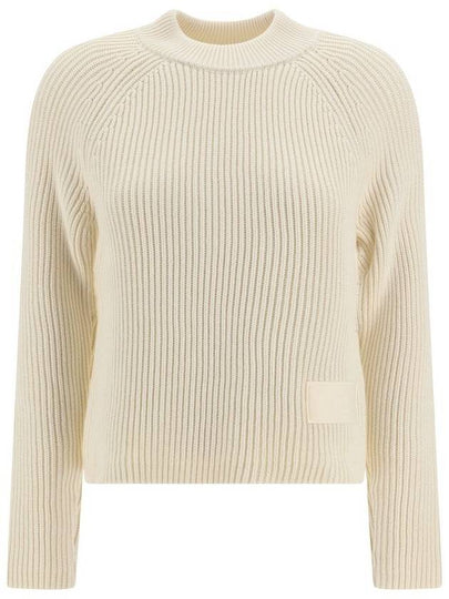 Logo Patch Label Knit Top Ivory - AMI - BALAAN 2