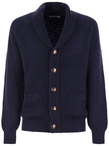 Buttoned cotton rib cardigan - BRUNELLO CUCINELLI - BALAAN 1