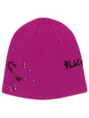 BBD Embroth Logo Piercing Beanie Magenta - BLACKBLOND - BALAAN 2