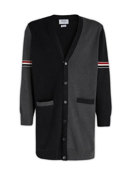 RWB Ambanding Fun Mix Knit Cardigan Grey - THOM BROWNE - BALAAN 1