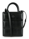 Doudoune Leather Mini Tote Bag Black - MONCLER - BALAAN 3