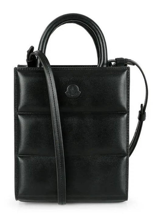 24 S S Women’s DOUDOUNE Leather Mini Tote Bag Black 6A00001 M3492 999 - MONCLER - BALAAN 2