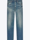 Denim Straight Jeans Blue - SAINT LAURENT - BALAAN 2