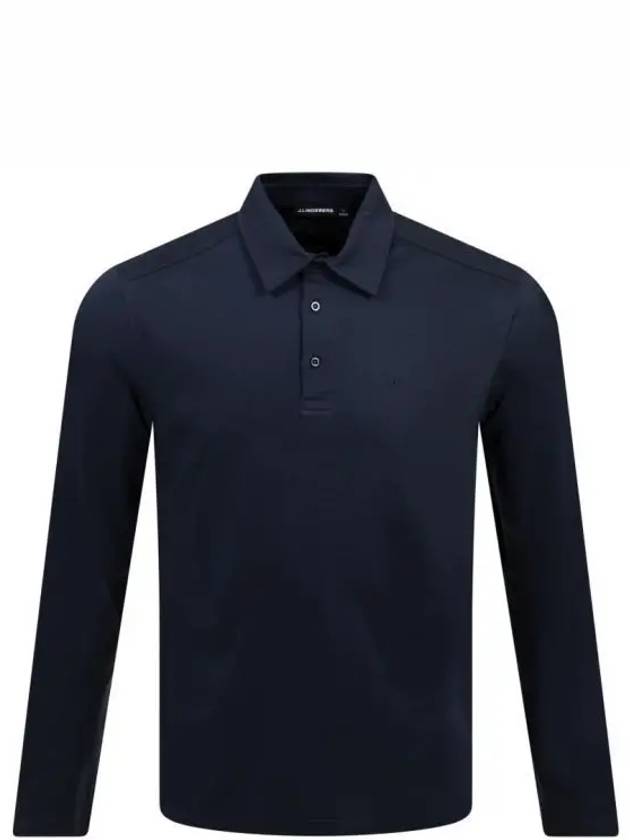 Asher Regular Fit Long Sleeve Polo Shirt Navy - J.LINDEBERG - BALAAN 2