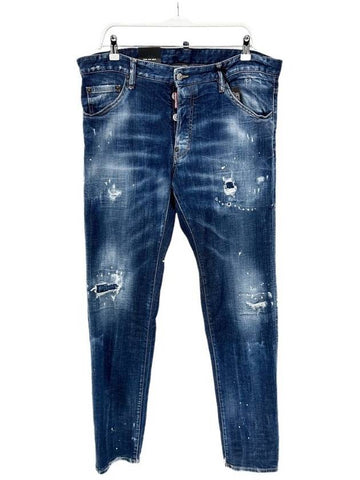 Logo Patch Washing Painting Denim Cool Guy Jeans Pants S74LB0763 - DSQUARED2 - BALAAN 1