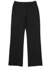 Front slit basic bootcut pants BLACK WOMAN - MALBON GOLF - BALAAN 1