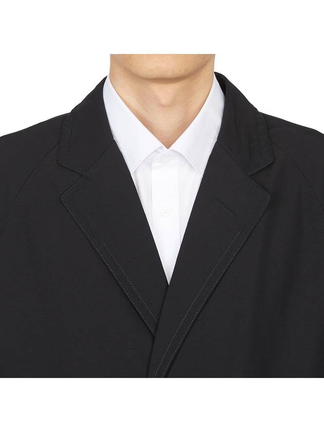 cotton poplin single coat black - GUCCI - BALAAN.