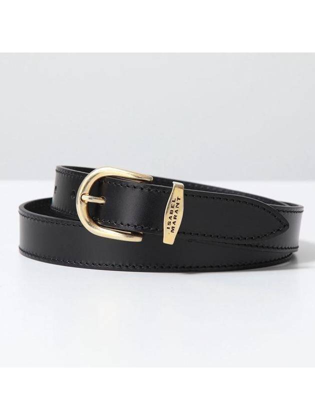 Engraved Logo Belt Black - ISABEL MARANT - BALAAN 2