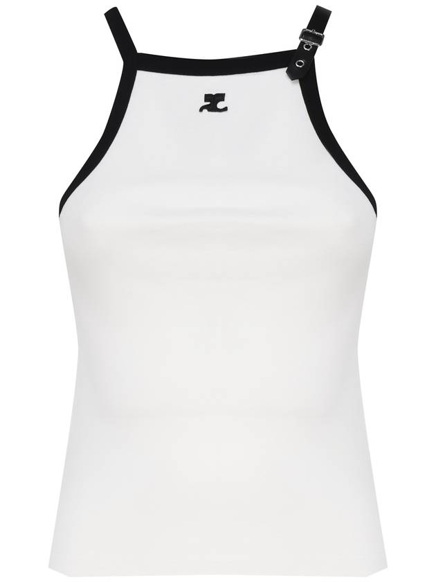 Buckle Contrast Sleeveless White - COURREGES - BALAAN 2