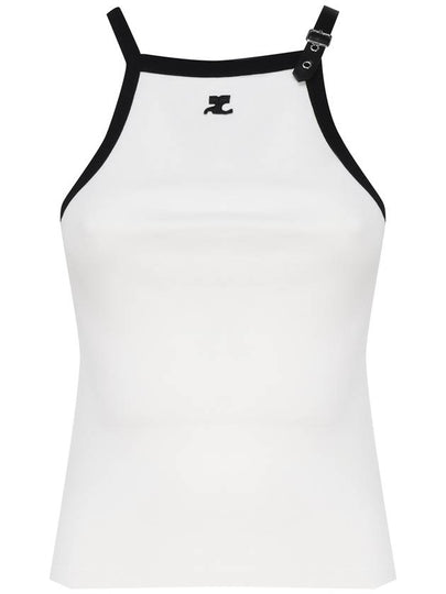 Buckle Contrast Sleeveless White - COURREGES - BALAAN 2