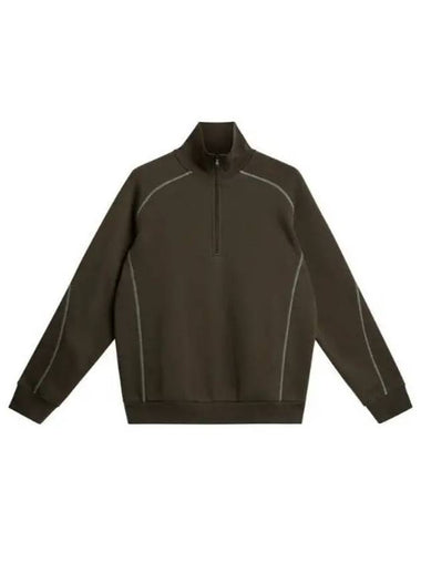 Men's Canter Quarter Zip Sweatshirt Forest Green - J.LINDEBERG - BALAAN 1