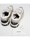 Fabric Laminated Low Top Sneakers Gold - CHANEL - BALAAN 6