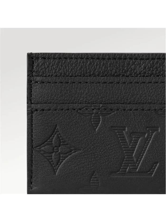 Monogram Double Card Wallet Black - LOUIS VUITTON - BALAAN 3