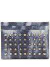 Chios Carpe Empire Punk Spike Card Wallet Blue Denim - CHRISTIAN LOUBOUTIN - BALAAN 2