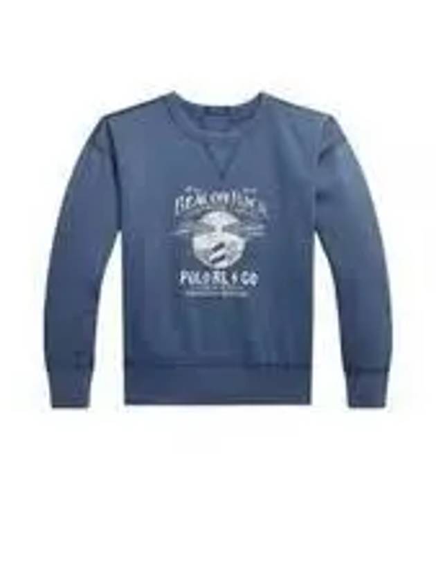 Graphic Print Sweatshirt Blue Heaven - POLO RALPH LAUREN - BALAAN 2