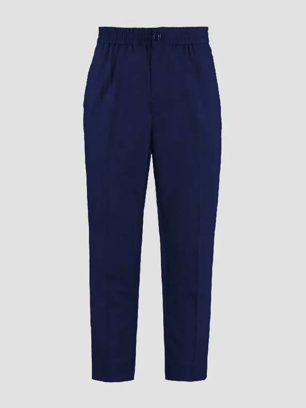 Men's Cropped Straight Pants Navy - AMI - BALAAN 4