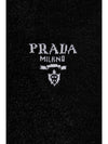 Logo Silk Knit Top Black - PRADA - BALAAN 5