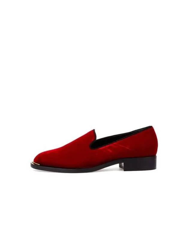 WOMEN LIDIA Velor Loafers Red - GIUSEPPE ZANOTTI - BALAAN 1