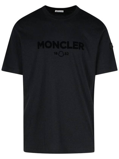 Moncler Black Cotton Blend T-Shirt - MONCLER - BALAAN 1