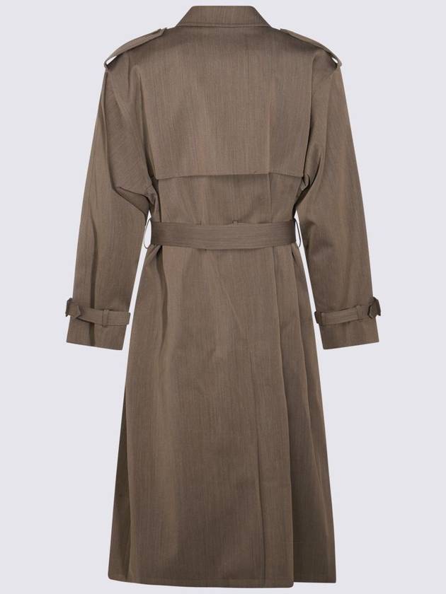 Auralee Brown Wool Trench Coat - AURALEE - BALAAN 2