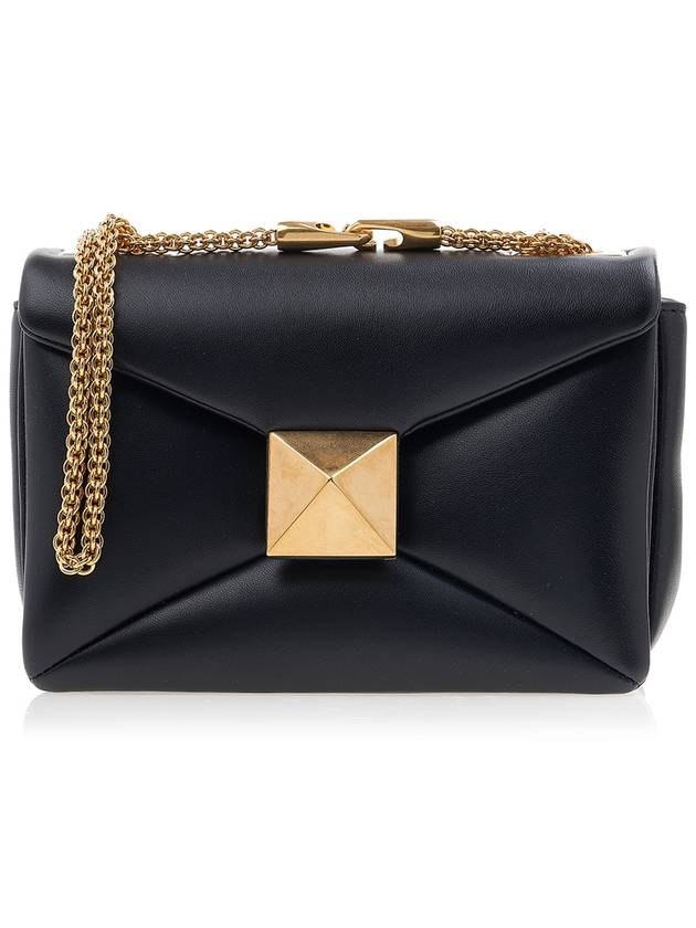 Nappa Leather One Stud Shoulder Bag Black - VALENTINO - BALAAN 2