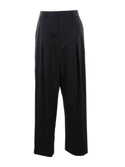 Low Crotch Cotton Straight Pants Black - LOEWE - BALAAN 2