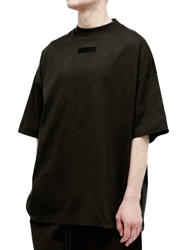 Fear of God Essential Patch Logo T Shirt Black - FEAR OF GOD ESSENTIALS - BALAAN 3